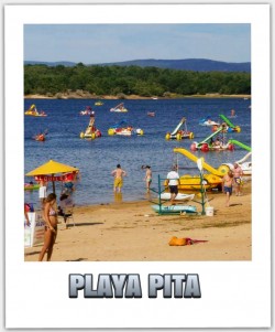 Playa Pita , una pequeña playa situada en el corazón de Soria , en el pantano de 
